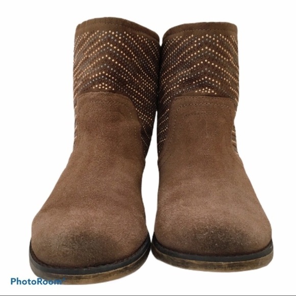 Carlos by Carlos Santana Alton Studded Taupe Suede Boots Size 8 - Picture 6 of 10